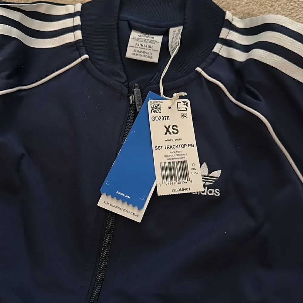 NWT Adidas XS Navy Jacket - Picture 3 of 5